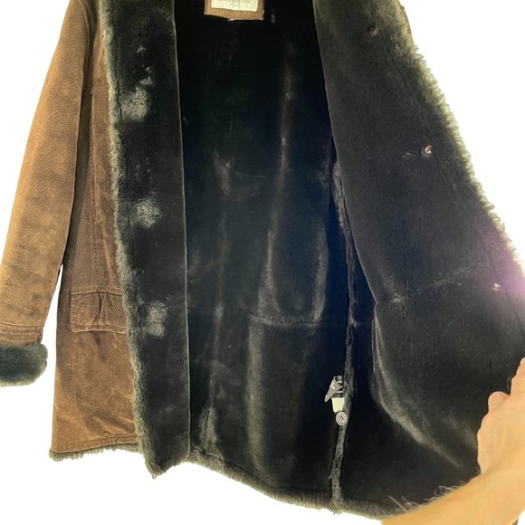Jones New York Suede Jacket with Furry Lining Women's Medium - Picture 3 of 7